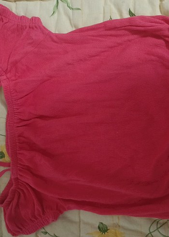 Kız Çocuk Pembe Askıli Fırfırlı Bluz - Görsel 4