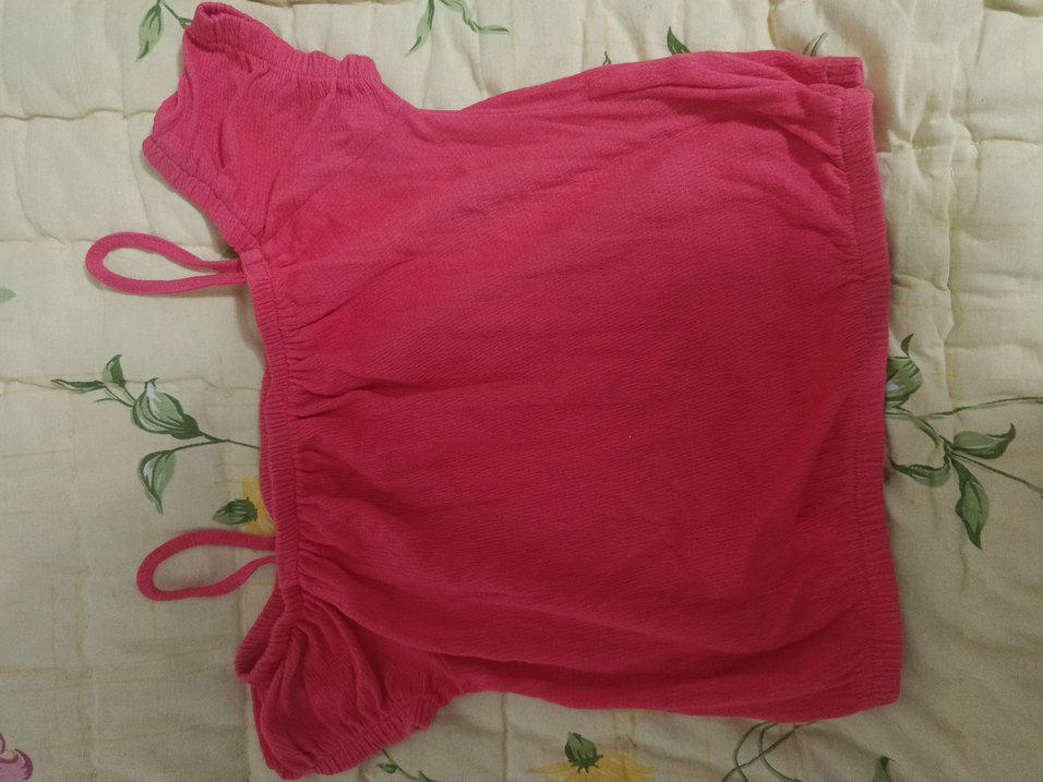 Kız Çocuk Pembe Askıli Fırfırlı Bluz - Görsel 4