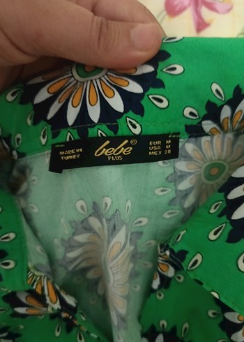 Renkli V Yaka Kısa Kollu Bohem Elbise - Görsel 7