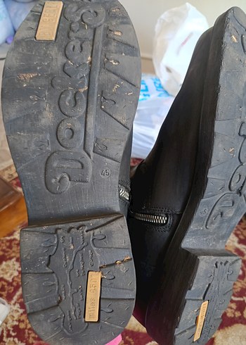 Siyah Deri Tokalı Biker erkek Bot - Görsel 18