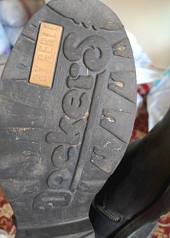 Siyah Deri Tokalı Biker erkek Bot - Görsel 17