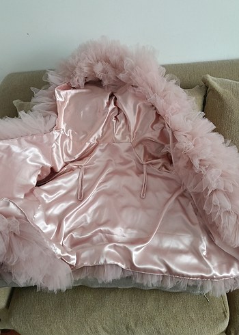 kadın için Pembe Fırfırlı Bolero - Görsel 3