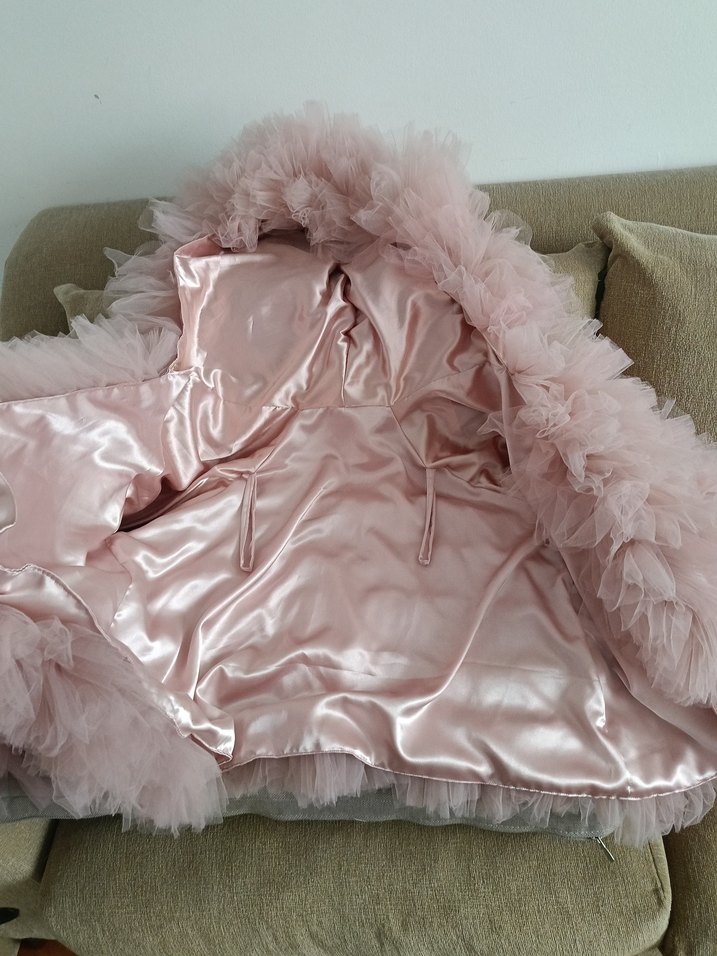 kadın için Pembe Fırfırlı Bolero - Görsel 3