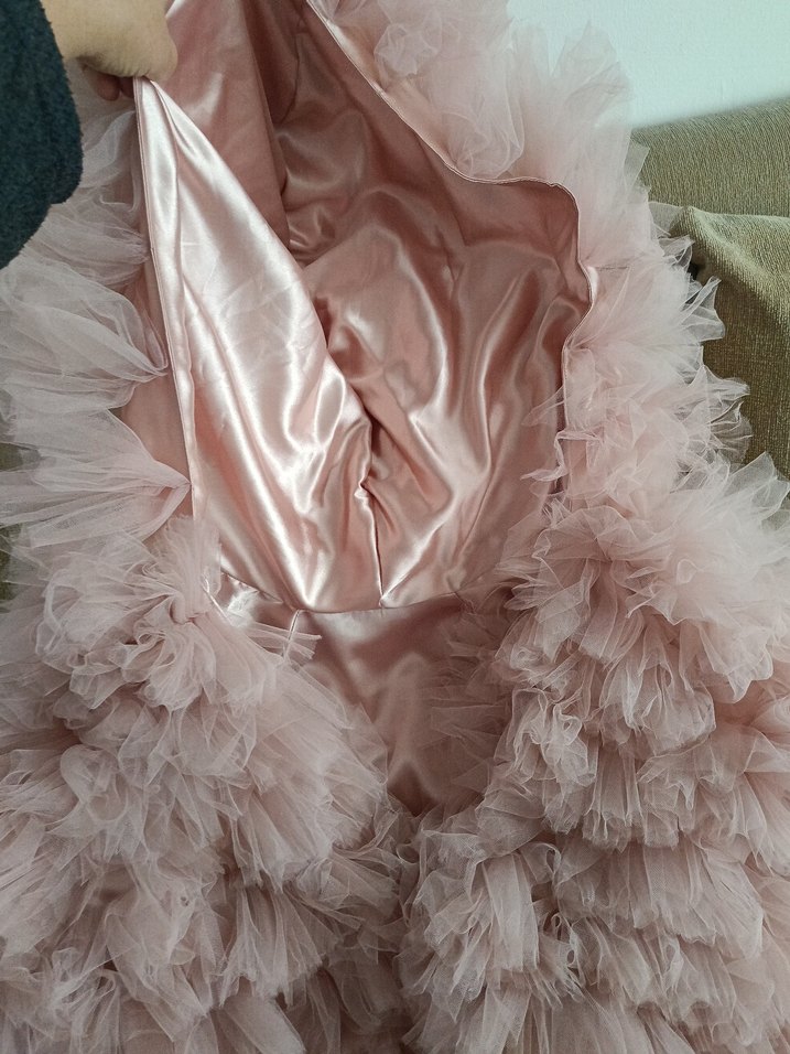 kadın için Pembe Fırfırlı Bolero - Görsel 5