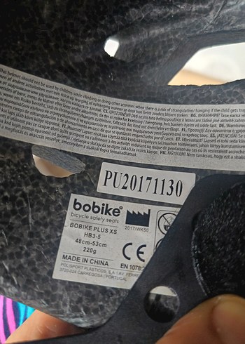 Mavi Desenli Bisiklet Kaskı Velcro - Görsel 4