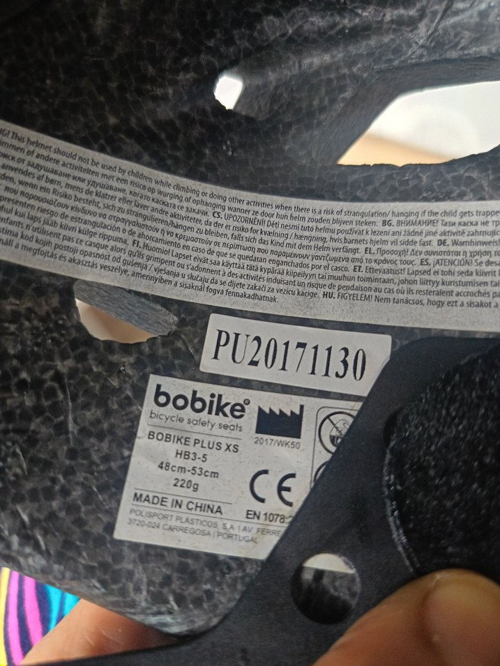 Mavi Desenli Bisiklet Kaskı Velcro - Görsel 4