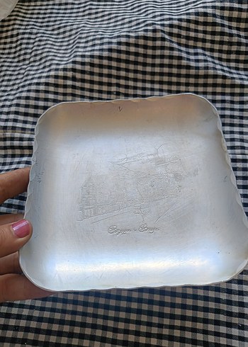 Vintage Parlak Beyaz Tabak - Görsel 5