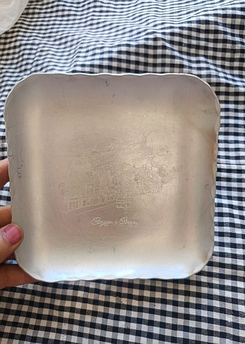 Vintage Parlak Beyaz Tabak - Görsel 3