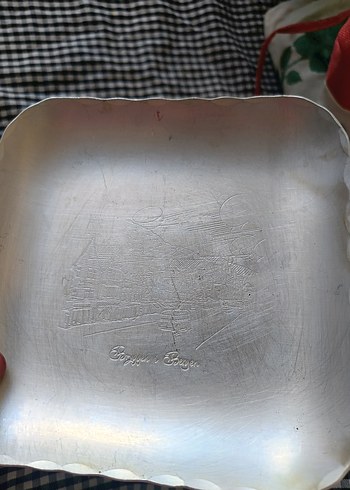 Vintage Parlak Beyaz Tabak - Görsel 6