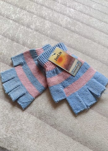 Diğer Pastel Renkli Örgü Parmaksız Eldiven