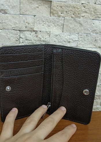 kahverengi Deri Ayyıldız Kadın Cüzdanı - Görsel 3