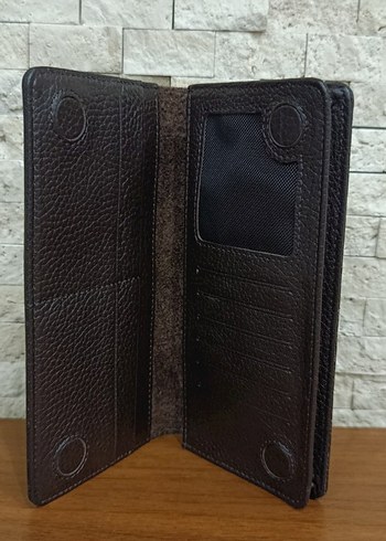 kahverengi Deri Ayyıldız Kadın Cüzdanı - Görsel 8