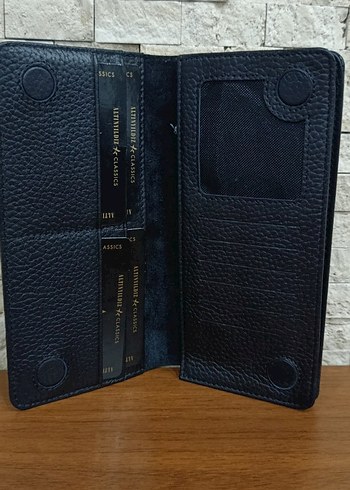 Siyah Deri Kadın Cüzdanı Tokalı orjinal ayyıldız - Görsel 2