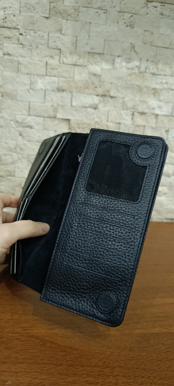 Siyah Deri Kadın Cüzdanı Tokalı orjinal ayyıldız - Görsel 5