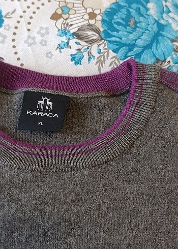 Gri Erkek Triko Bisiklet Yaka Kazak Karaca marka orjinal - Görsel 3