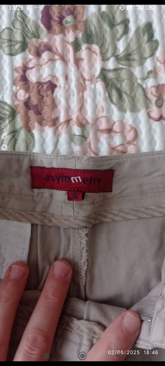 Bej Pamuklu Kadın Mini Şort - Görsel 2