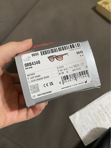  Beden kahverengi Renk Orijinal Ray-Ban güneş gözlüğü (leopar desenli)