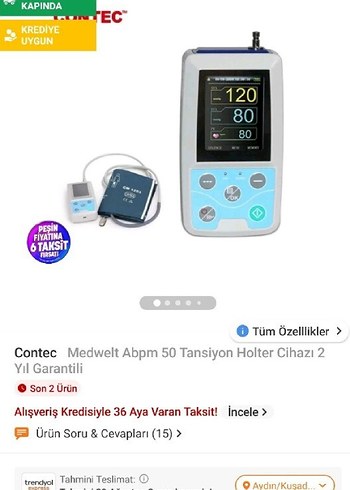 CONTEC ABPM50 Taşınabilir Tansiyon Ölçer - Görsel 5