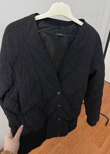 Düğmeli Siyah Kadın Ceket - Görsel 3