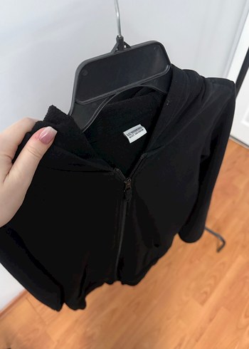 Siyah Fermuarlı çocuk Sweatshirt-Hırka - Görsel 2