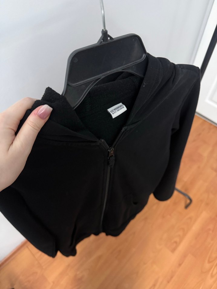 Siyah Fermuarlı çocuk Sweatshirt-Hırka - Görsel 2