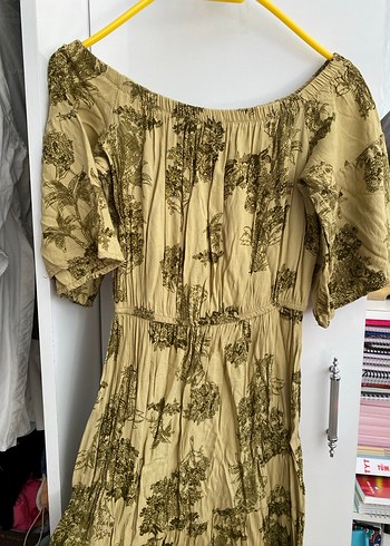 Uzun desenli elbise - Görsel 2