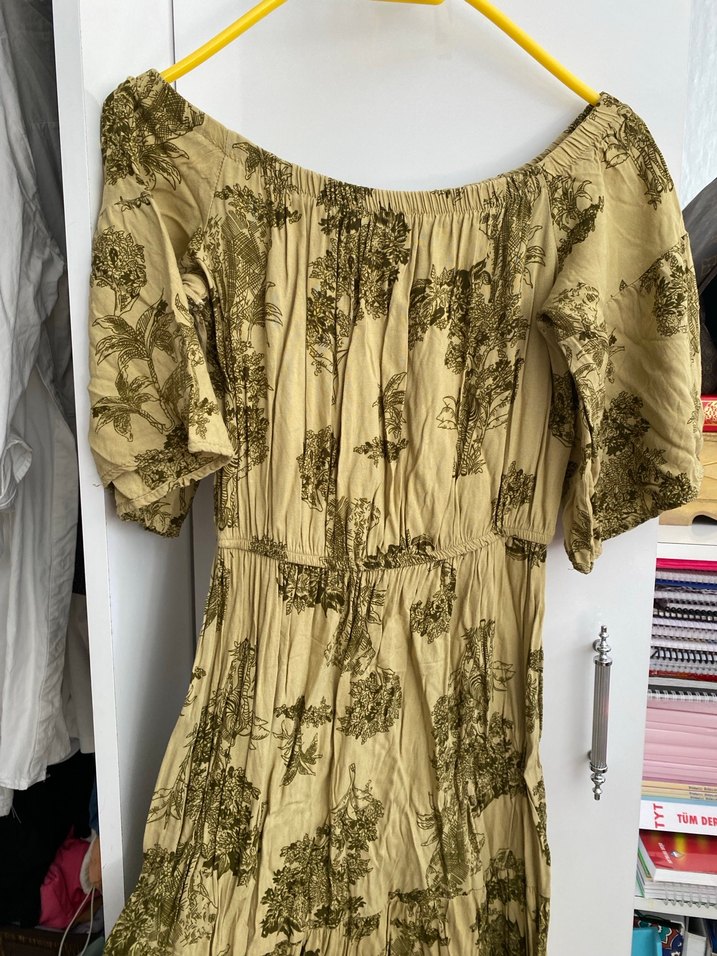 Uzun desenli elbise - Görsel 2