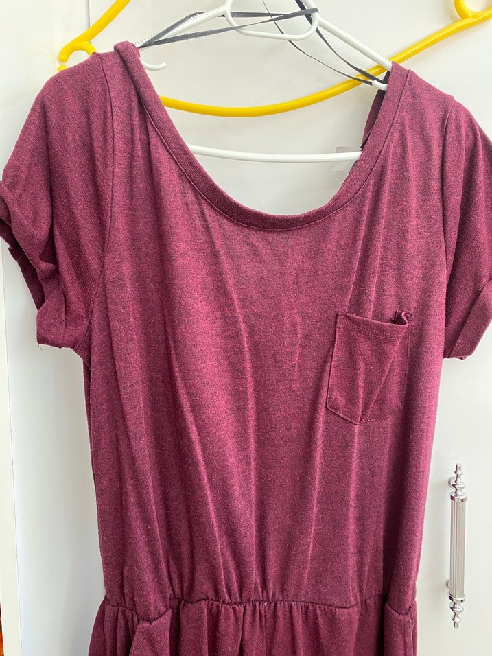 Bordo Kadın Kısa Tulum - Görsel 2