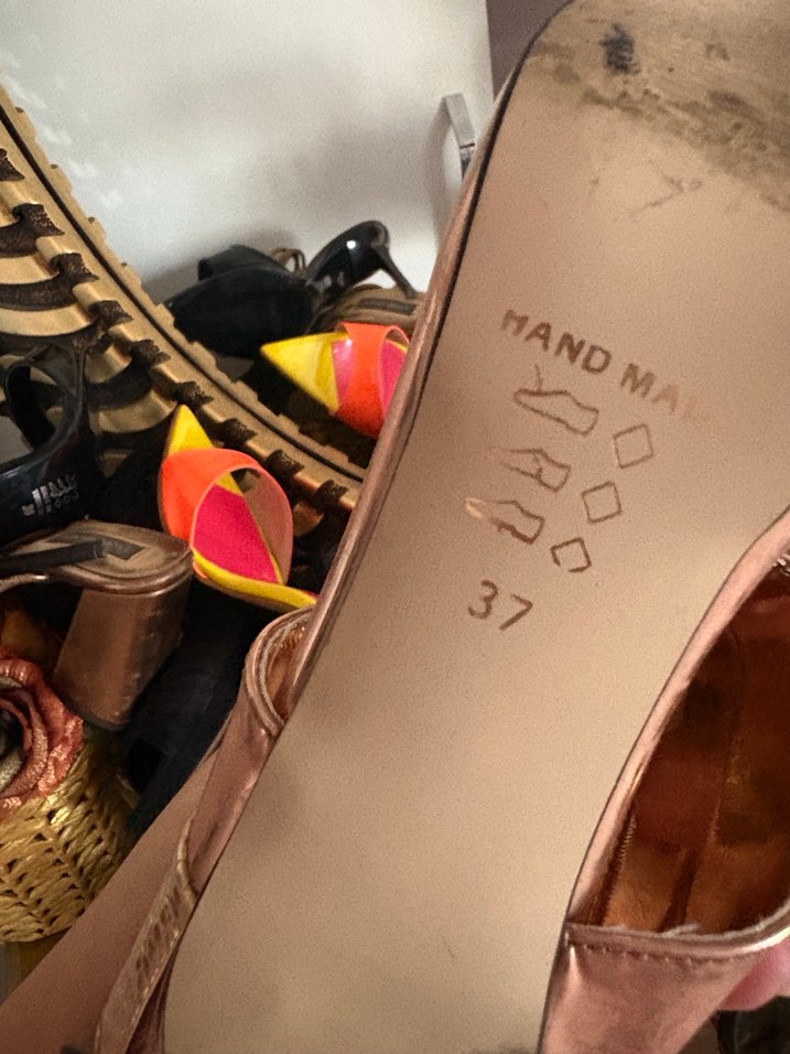 Parlak Altın Yılan Desenli Stiletto Topuklu Kadın Ayakkabı - Görsel 3