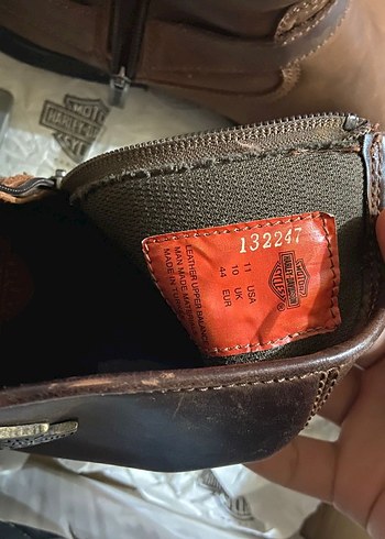 Erkek Harley-Davidson Kahverengi Deri Biker Bot - Görsel 5