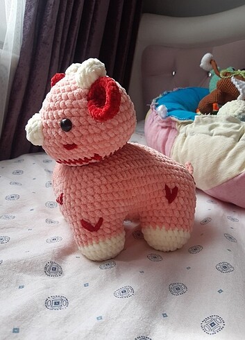 diğer Beden pembe Renk Peluş İnek
