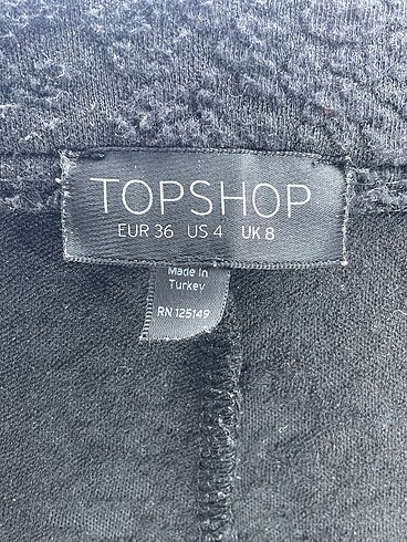 36 Beden siyah Renk Topshop Kumaş Pantolon %70 İndirimli.