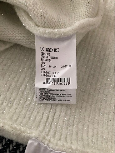 5-8 Yaş, 22 cm Beden Lcw atkı bere