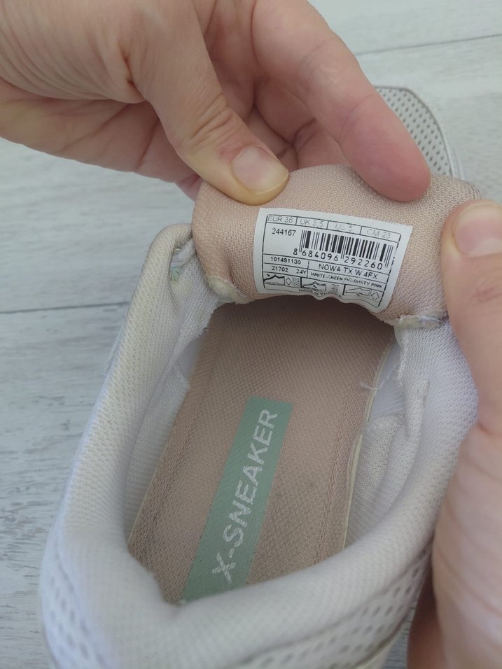 Beyaz Bağcıklı Kadın Spor Ayakkabı - Görsel 4