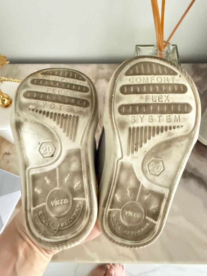 Vicco Erkek Bebek İlk Adım Ayakkabısı Gri Beyaz - Görsel 3