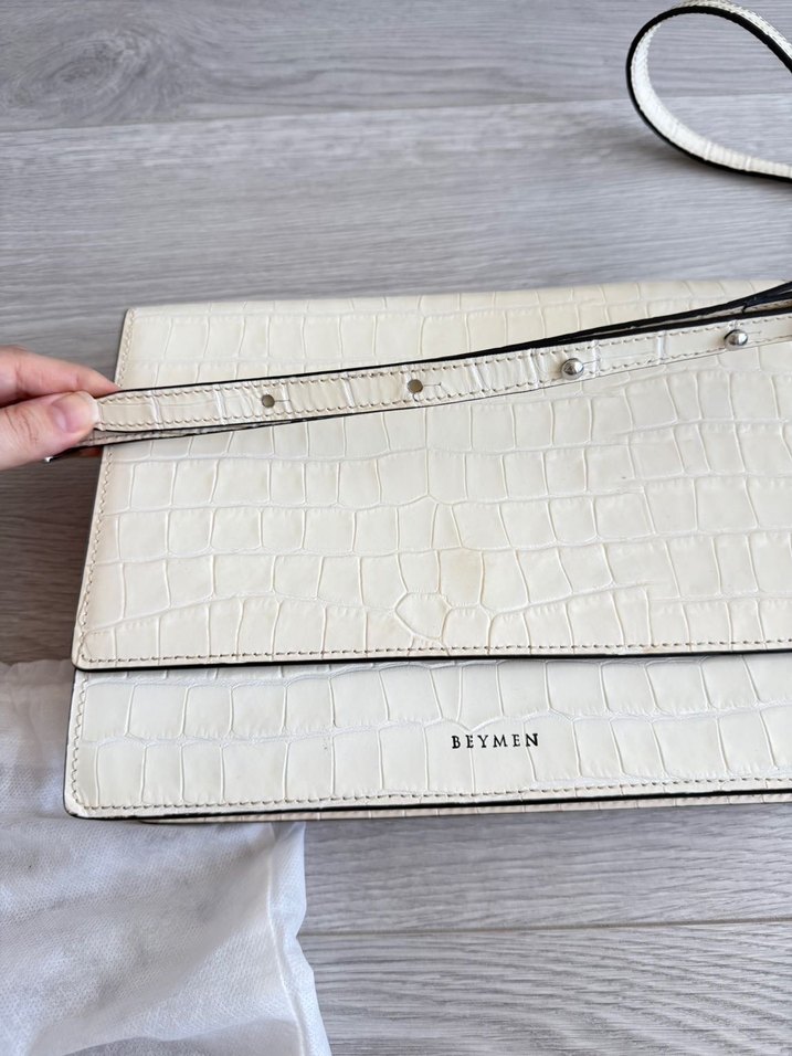 Beymen Deri Kroko Desenli Çanta - Görsel 3