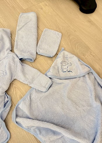 Pierre cardin Kapüşonlu Erkek Çocuk Bornozu Nakışlı - Görsel 2