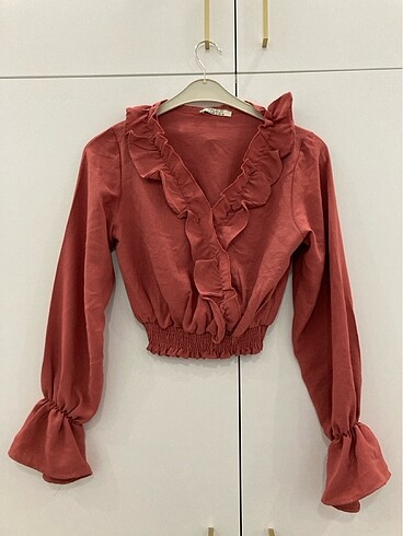 Simli crop bluz