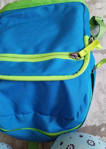 Mavi Yeşil Fermuarlı Sırt Çantası - Görsel 6