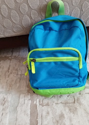 Mavi Yeşil Fermuarlı Sırt Çantası - Görsel 3