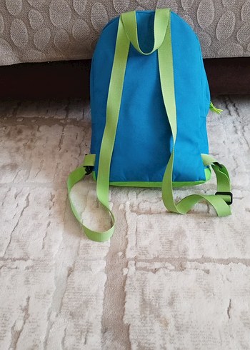 Mavi Yeşil Fermuarlı Sırt Çantası - Görsel 5
