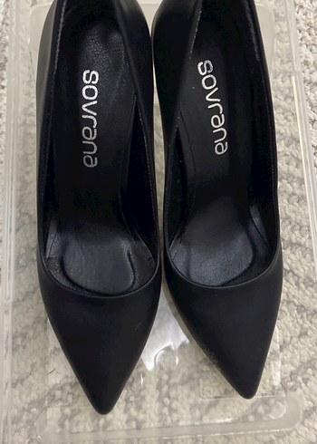 Siyah Kadın Dolgu Topuklu Stiletto - Görsel 2