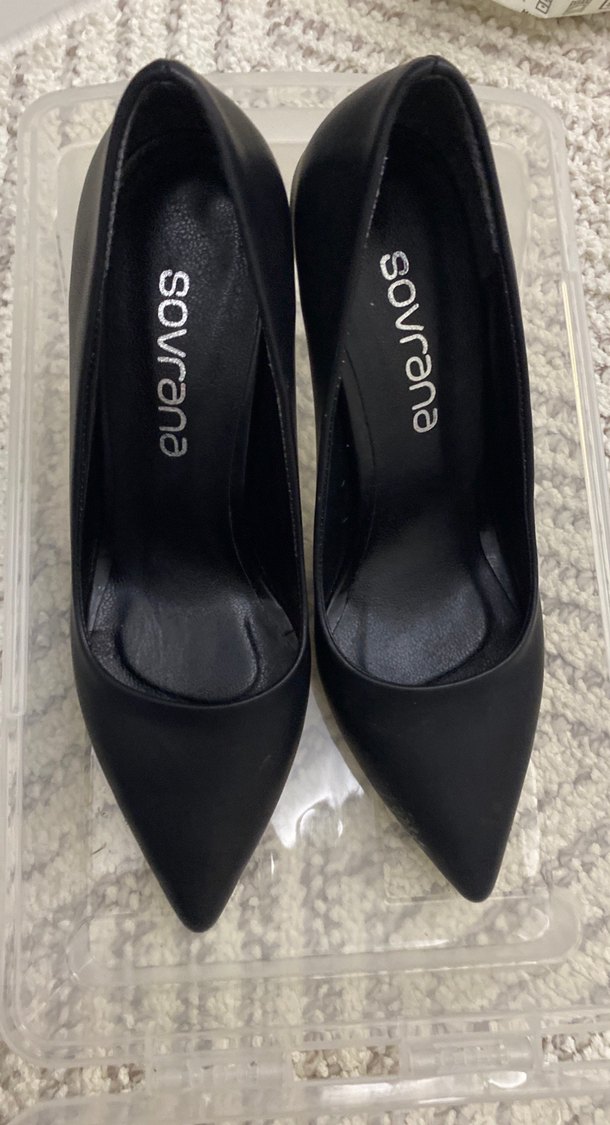 Siyah Kadın Dolgu Topuklu Stiletto - Görsel 2