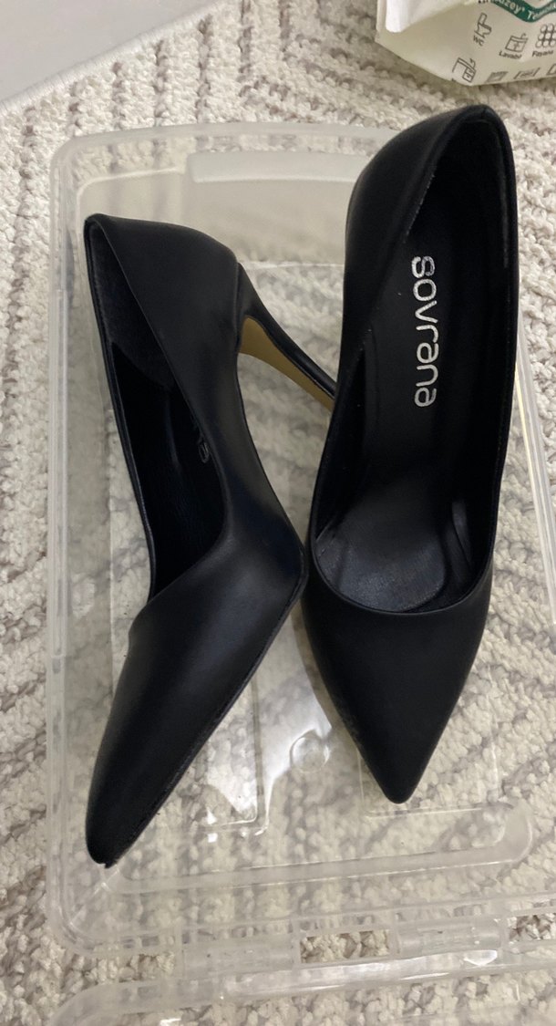 Siyah Kadın Dolgu Topuklu Stiletto - Görsel 3