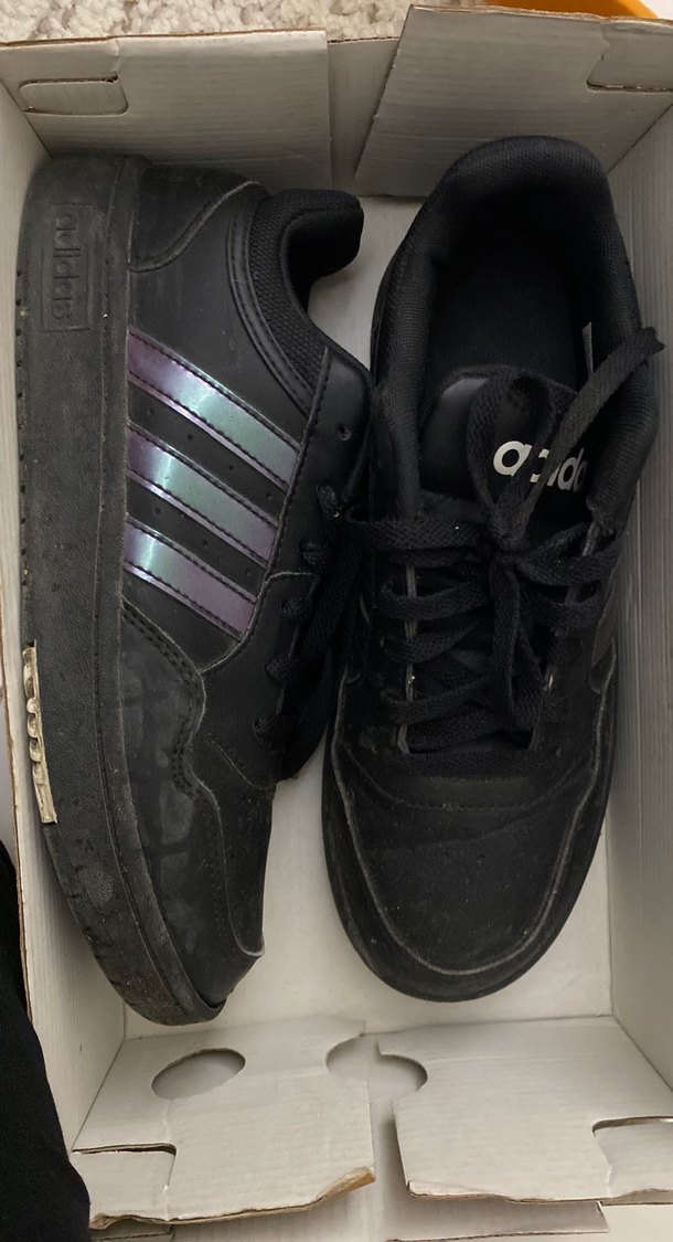 Siyah Adidas Spor Ayakkabı Velcro Detaylı - Görsel 2