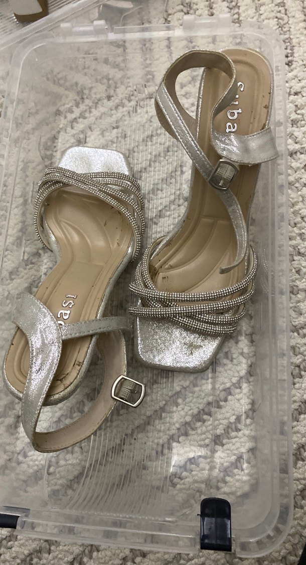 Gri Yılan Desenli Dolgu Topuklu Kadın Abiye Ayakkabı - Görsel 2