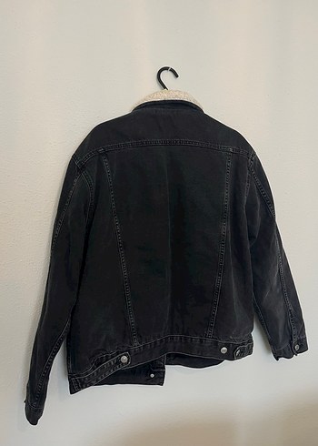 Düğmeli Siyah Kadın Denim Ceket - Görsel 2