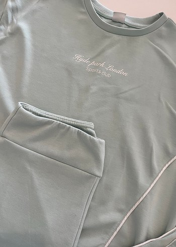Gri Kız Eşofman Takımı, Salaş Kesim, Uzun Kollu - Görsel 2