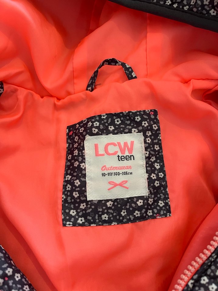 Kız Çocuk Gri Fermuarlı Baskılı Yelek - Görsel 3