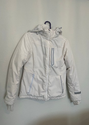 Beyaz Fermuarlı Kadın Ceket - Görsel 3